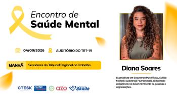 TRT-AL promove Encontro de Saúde Mental em alusão ao Setembro Amarelo